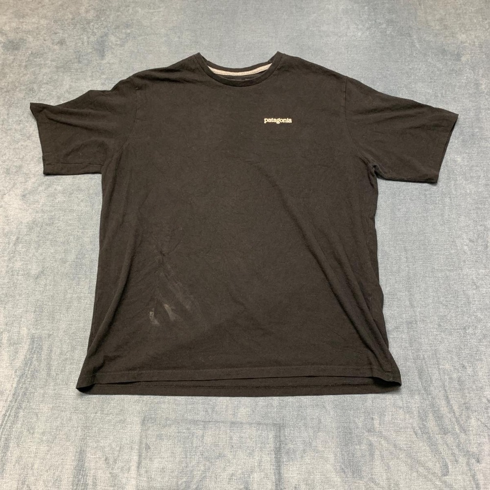 Patagonia Responsibili-Tee T Shirt Mens Large Black Classic Crewneck Regular Fit
